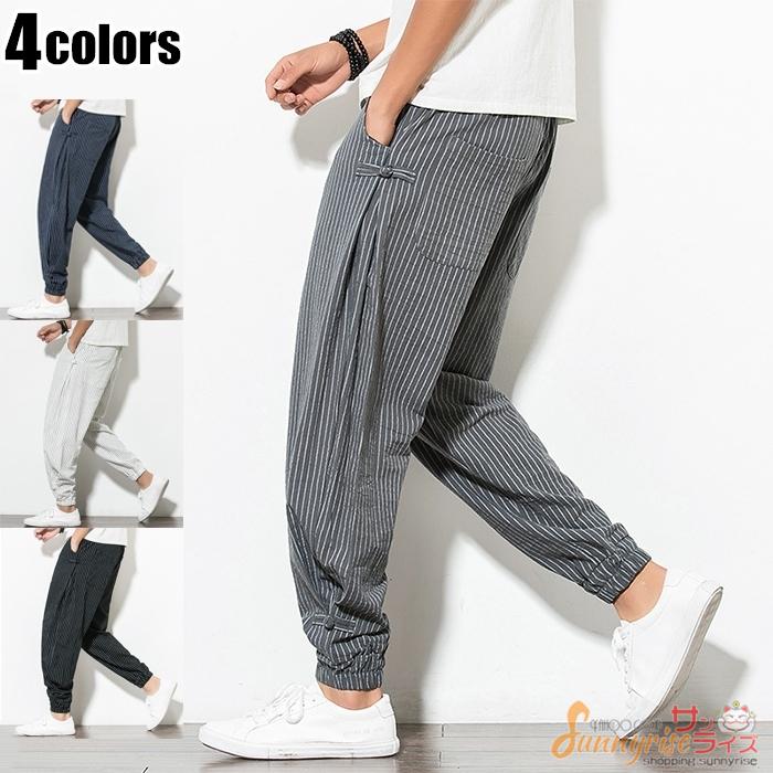 麻ズボン メンズ 綿麻パンツ リネンパンツ ワイドパンツ テーパードパンツ イージーパンツ ゆったり カジュアル おしゃれ Qwe1441 サンライズ 通販 Yahoo ショッピング