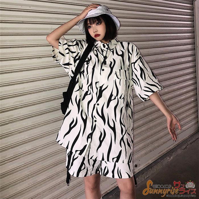 ダンス 衣装 セットアップ シャツ パンツ ストレート ストライプ モノトーン配色 ボトムス ヒップホップ コスチューム 韓国ファッション 個性的 服 原宿系 Qwe1623 サンライズ 通販 Yahoo ショッピング