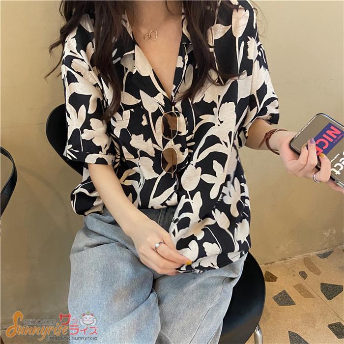 アロハシャツ レディース ハワイシャツ シャツ ブラウス 日焼け止め服 Vネック 半袖 ゆったり パイナップル柄 トロピカル 夏 海辺 ビーチ 原宿系 Qwe1705 サンライズ 通販 Yahoo ショッピング