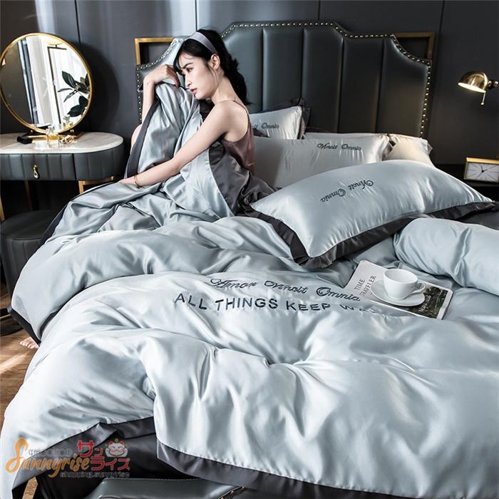 寝具カバーセット 4点セット高品質ベッド用品 3点布団カバー シングル