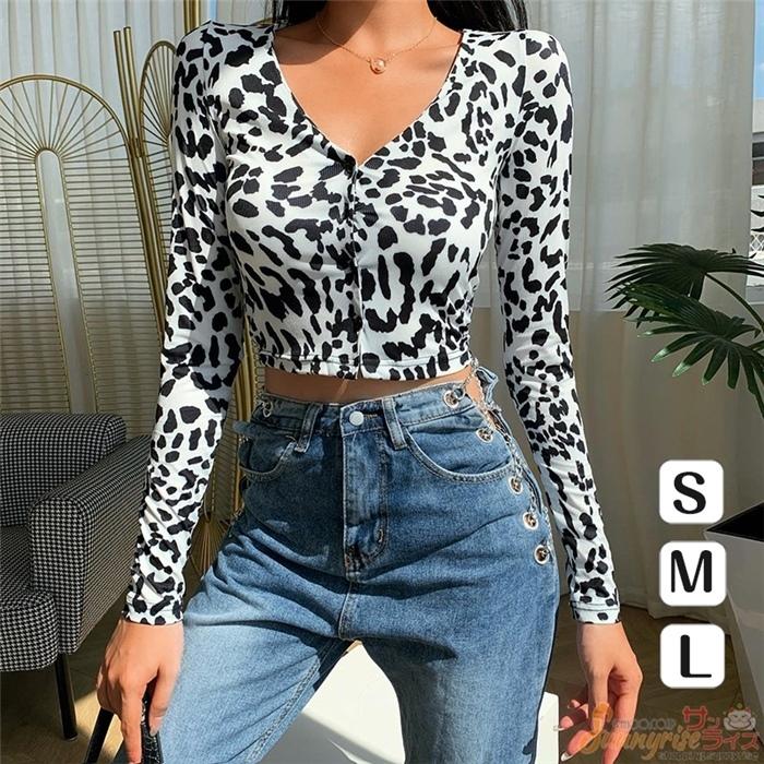 レディース ダンス 衣装 へそ出し ダンス衣装 トップス カットソー 豹柄 ダンス 衣装 ヒップホップ ダンスウェア 長袖 Vネック 着痩せ かっこいい Qwe2132 サンライズ 通販 Yahoo ショッピング