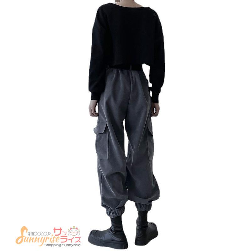 カーゴパンツ ダンス衣装 キッズ レディース カーゴパンツ Hiphop ヒップホップ 無地 個性的 服 原宿系ジュニア オシャレ 当店在庫してます