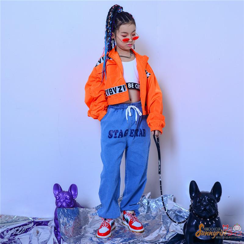 キッズ ダンス衣装 ヒップホップ Hiphop 長袖 タンクトップ ジャケットデニム パンツ女の子 チア ガールズへそ出し ステージ衣装 練習着 体操服 Qwe2602 サンライズ 通販 Yahoo ショッピング