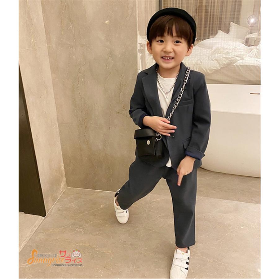 新商品 キッズスーツ上下セット 130cm econet.bi