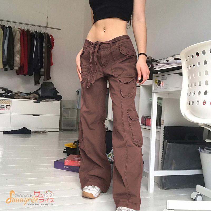 パンツ ダンス衣装 レディース カーゴパンツ ストレート 無地 ヒップホップ ボトムス 個性的 服 原宿系ジュニア オシャレ Hiphop 舞台衣装 限定製作