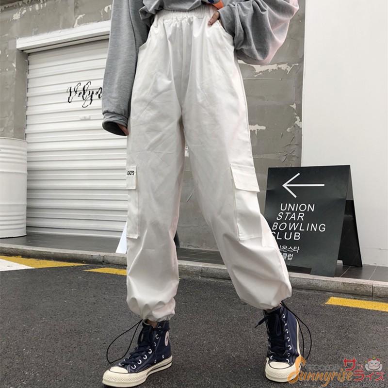 レディース ダンス衣装ボトムス カーゴパンツ ロゴ スポーティ ユニセックス ダンス 衣装 韓国 ファッション 大きいサイズ 個性的 服 原宿系 男女兼用 Qwe435 サンライズ 通販 Yahoo ショッピング