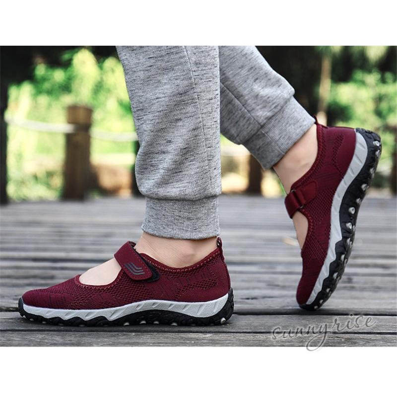 レディース 靴 スニーカー バンド付き 夏 通気性 厚底 ベルクロ フラットシューズ メッシュシューズ スリッポン パンプス 厚底 通気性抜群 カジュアル 靴 夏 Qwe575 サンライズ 通販 Yahoo ショッピング