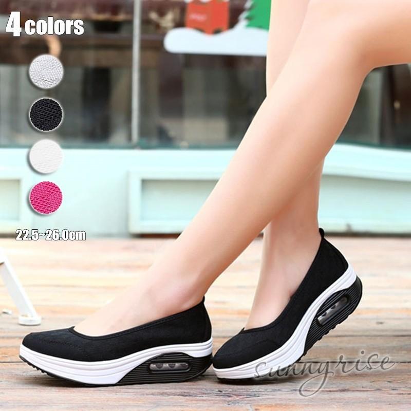 スニーカー レディース ローカット バレエシューズ 靴 運動靴 フラットシューズ メッシュ素材 クッション性 旅行 街歩き 軽量 通気性 靴 おしゃれ 歩きやすい Qwe587 サンライズ 通販 Yahoo ショッピング