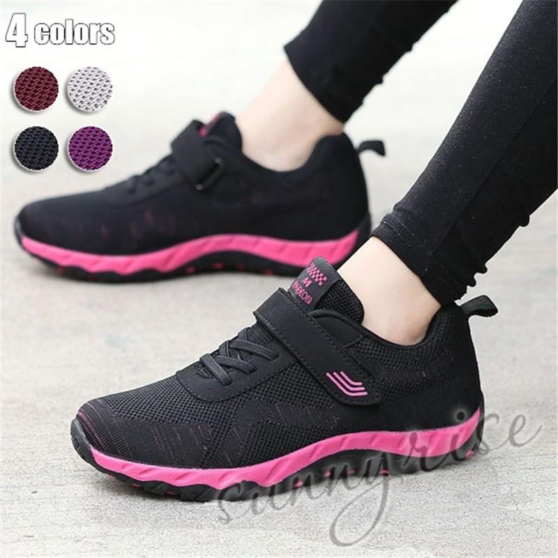 レディース 靴 スニーカー スリッポン バンド付き ローカット ランニング ダンス フィットネス 旅行 街歩き 軽量 通気性 靴 おしゃれ 歩きやすい Qwe591 サンライズ 通販 Yahoo ショッピング