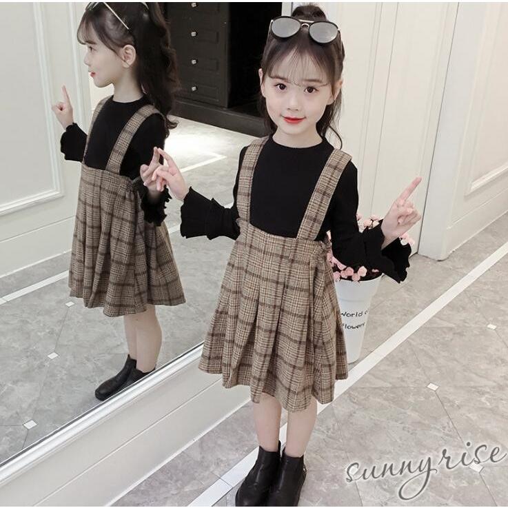 子供服 キッズ 女の子 セットアップ トップス Tシャツ チェック柄サスペンダースカート ジャージ スウェット長袖 春秋新作 可愛い 人気 通学着 卒園式 Qwe7 サンライズ 通販 Yahoo ショッピング