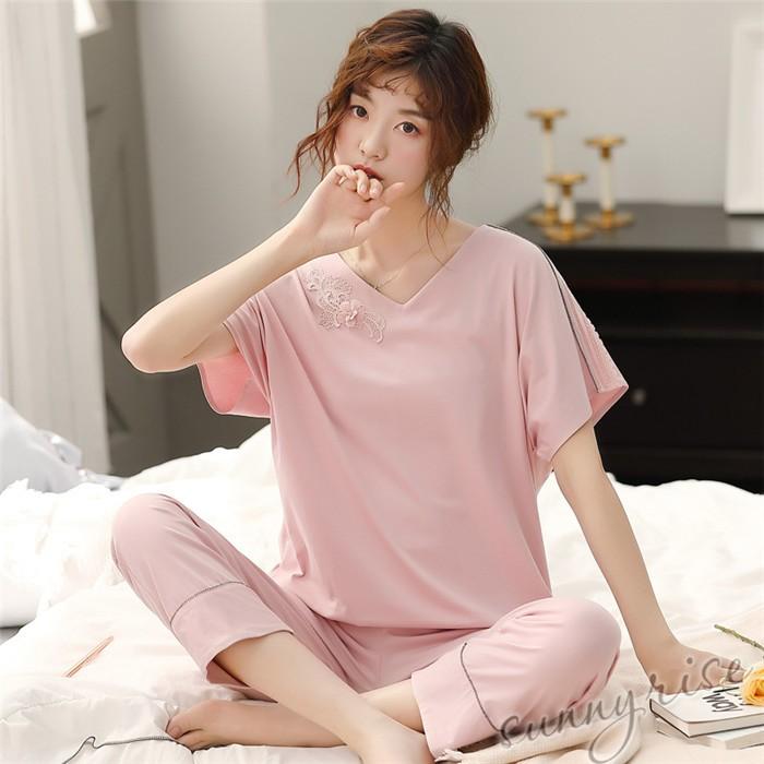 パジャマ レディース ルームウェア 半袖 綿 Tシャツ パンツ パジャマ 韓国風 パジャマ 上下セット ルームウェア 部屋着 女性 可愛い 春夏新作 Qwe984 サンライズ 通販 Yahoo ショッピング