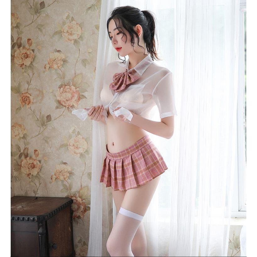 コスプレ セーラー服 ミニスカート リボン シースルー セクシー