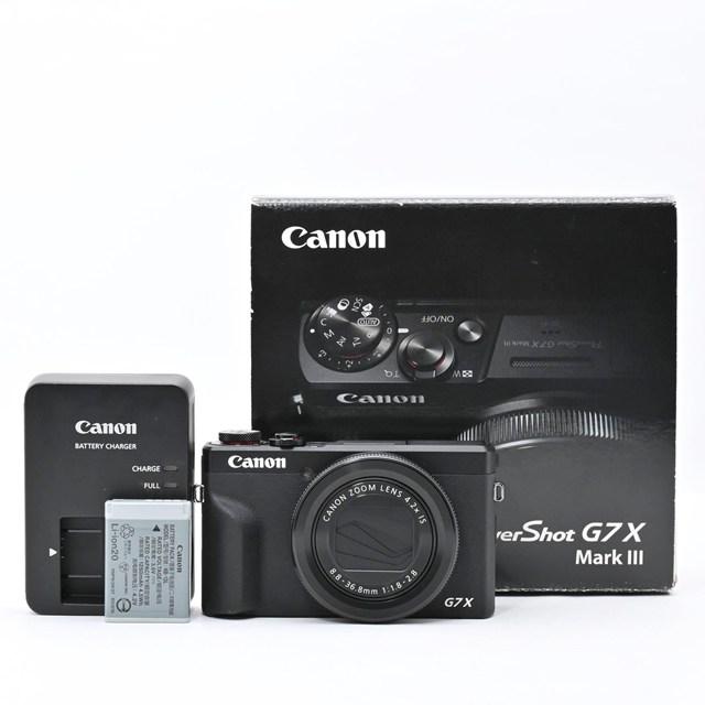 中古美品！Canon PowerShot G7 X ブラック デジタルカメラ 美品＞Canon PowerShot G7 X Mark III｜1.0型センサー搭載｜高画質