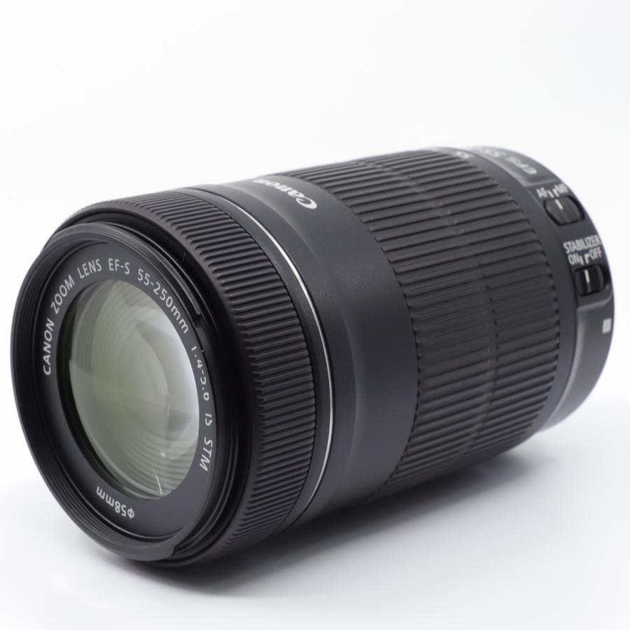 希少＜ほぼ新品＞Canon 望遠ズームレンズ EF-S55-250mm STM F4-5.6 IS