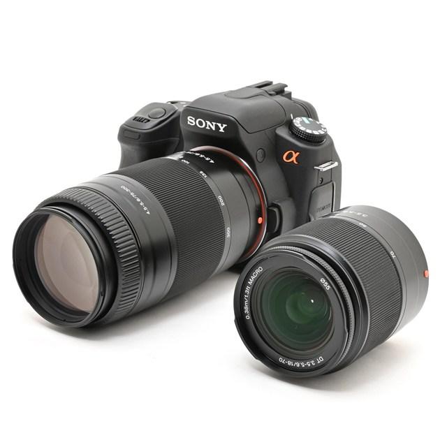良品＞ SONY デジタル一眼レフカメラ Wズームレンズキット α200 ダブル