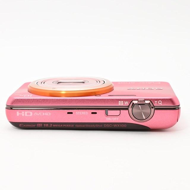 良品＞ SONY Cyber-shot WX100 ピンク｜高感度CMOS搭載｜光学10倍