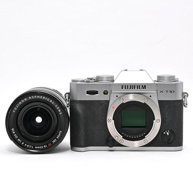 ＜良品＞ FUJIFILM X-T10 レンズキット シルバー X-T10LK-S｜ミラーレス一眼カメラ｜APS-Cセンサーの画像