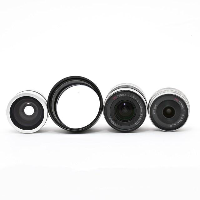 ＜並品＞ PENTAX Q ダブルレンズキット ホワイト｜超小型ミラーレス一眼｜標準＋望遠＋マクロ＋テレコン付属｜バッテリー3個_2