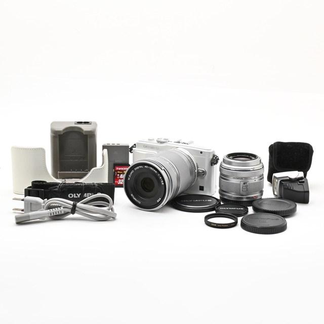 良品＞ OLYMPUS PEN Lite E-PL6 ダブルズームキット ホワイト｜ミラー