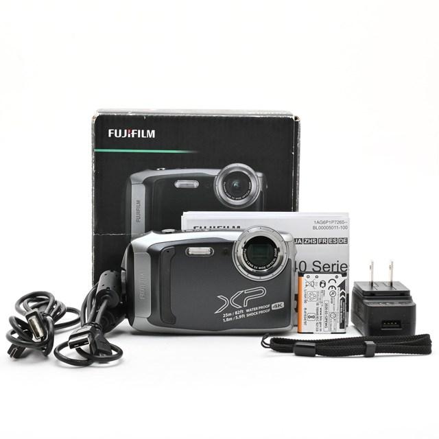 ＜美品＞ FUJIFILM XP140 ダークシルバー｜防水・耐衝撃コンデジ CONTAX（コンタックス） FUJIFILM 防水カメラ XP140 シルバー 良品