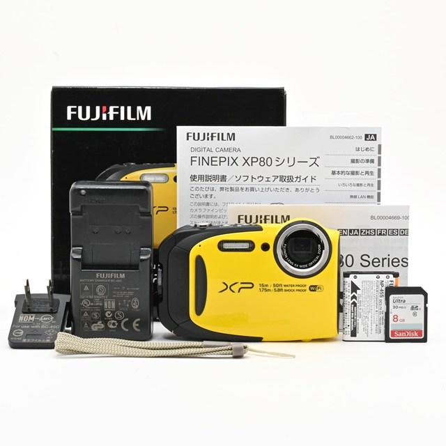 ＜美品＞ FUJIFILM XP80 イエロー｜防水・耐衝撃デジタルカメラ 美品＞ FUJIFILM XP80 イエロー｜デジタルカメラ｜防水・耐衝撃モデル