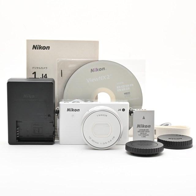 美品＞ Nikon 1 J4 標準パワーズームレンズキット ホワイト｜ミラー 