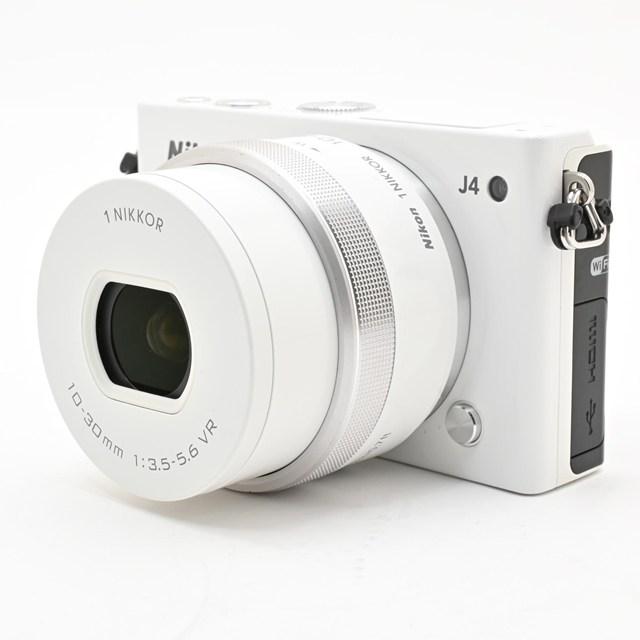 美品＞ Nikon 1 J4 標準パワーズームレンズキット ホワイト｜ミラー 