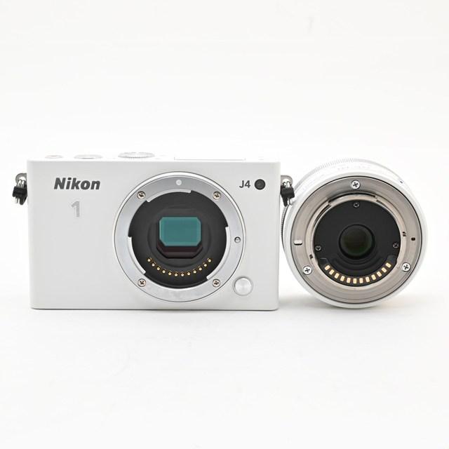 美品＞ Nikon 1 J4 標準パワーズームレンズキット ホワイト｜ミラー 