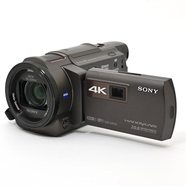 良品＞ SONY 4Kビデオカメラ Handycam FDR-AXP35 ブロンズブラウン
