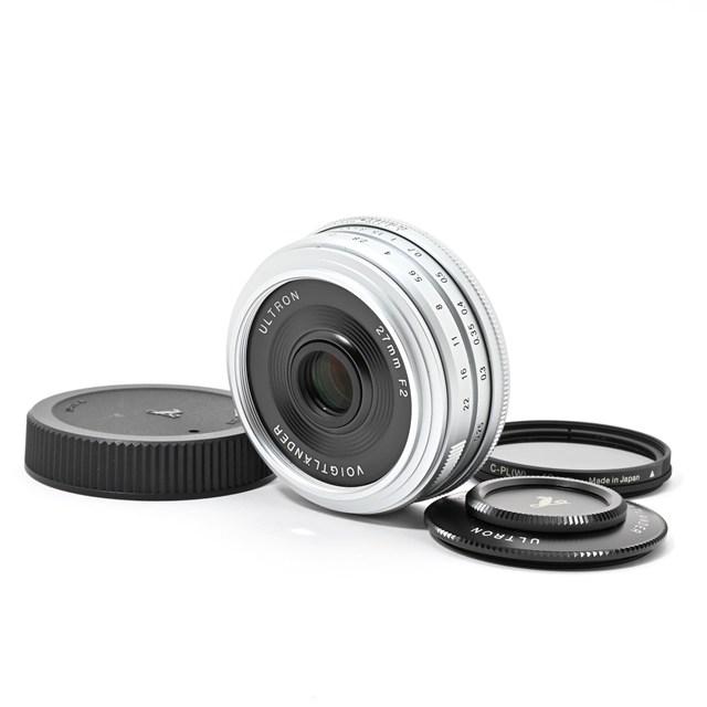 未使用品 COSINA フォクトレンダー ULTRON 27mm F2 シルバー 美品＞ フォクトレンダー ULTRON 27mm F2 シルバー Xマウント対応
