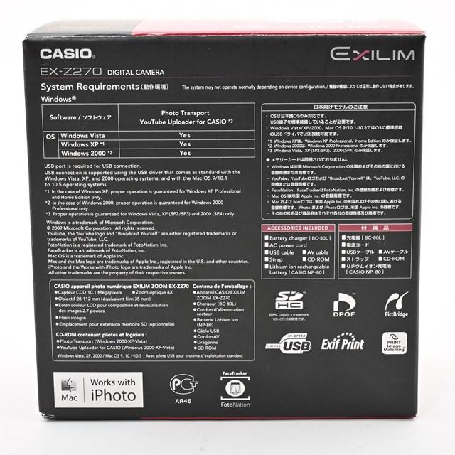 未開封品＞ カシオ デジタルカメラ EXILIM EX-Z270GY グレー : Sunnys