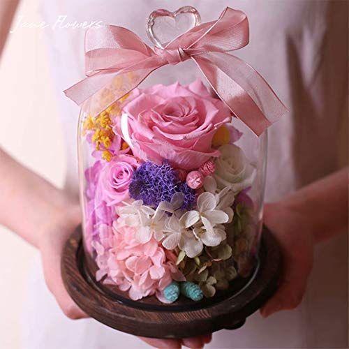 高い品質 プリザーブドフラワー 枯れない花 ドライフラワー バラ ロース アジサイ 赤い ピンク ハートガラスポット アレンジ済み プレゼント 誕生日 偉大な Www Gettoknowmontco Com