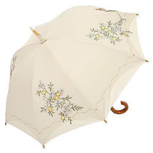 割引クーポン レモン ベージュ 刺繍 花鳥 特殊2重張り 晴雨兼用傘 涼しい かわず張り Uvカット 遮熱 完全遮光 長日傘 女優日傘 日傘 傘 Gallup9th Com