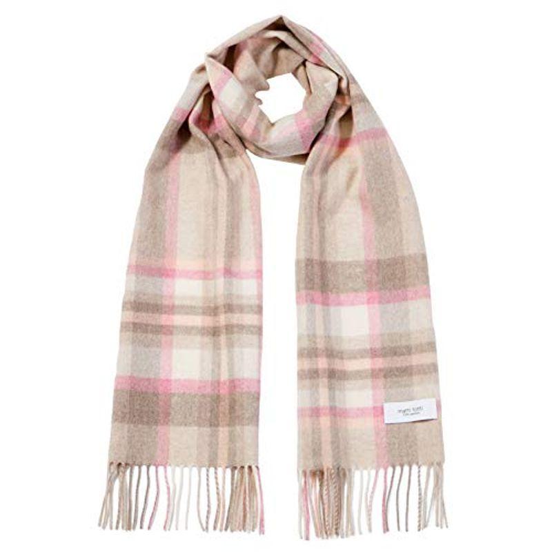 お年玉セール特価 Pink ロン 女性 119 ストール チェック チェック柄 レディース 厚手 大判 マフラー カシミア マフラー カシミヤ Beige 財布 帽子 ファッション小物 Www Reinnec Cl