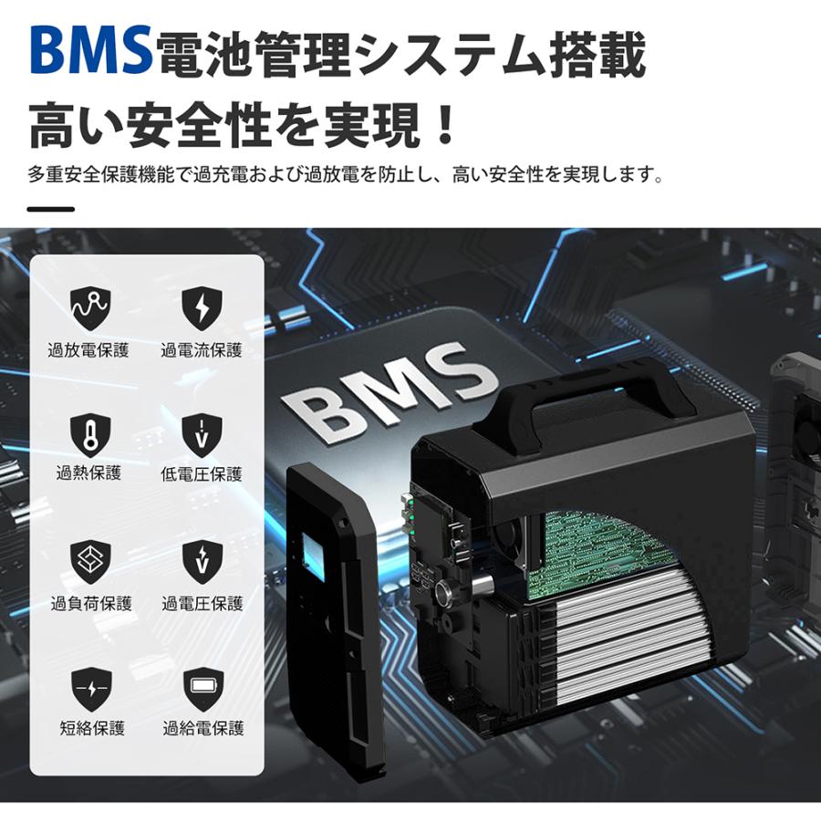 ポータブル電源 大容量 1000w 1500wh キャンプ 業務用 パススルー対応 正弦波 非常用電源 PSE認証済み 3年半保証 hawks202110｜sunpie｜06