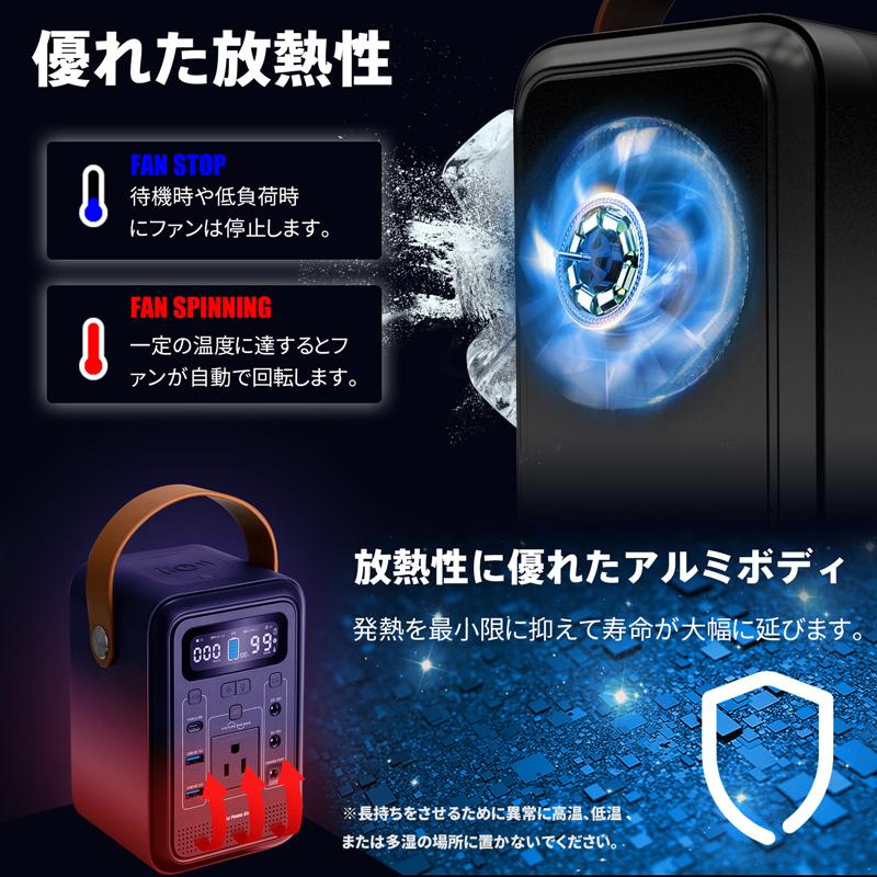 ポータブル電源 大容量 60000mAh/198Wh 蓄電池 家庭用 PSE認証済 非常用電源 AC/DC/USB出力 1年保証 hawks202110｜sunpie｜07