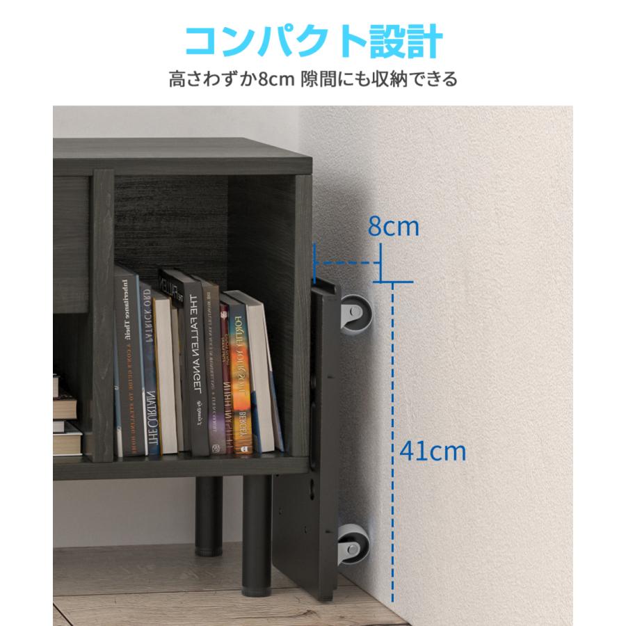2台セット 平台車 連結 台車 積み重ね 小型 軽量 キャスター付き 家庭用 黒 白 灰色 完成品 | ブランド登録なし | 06