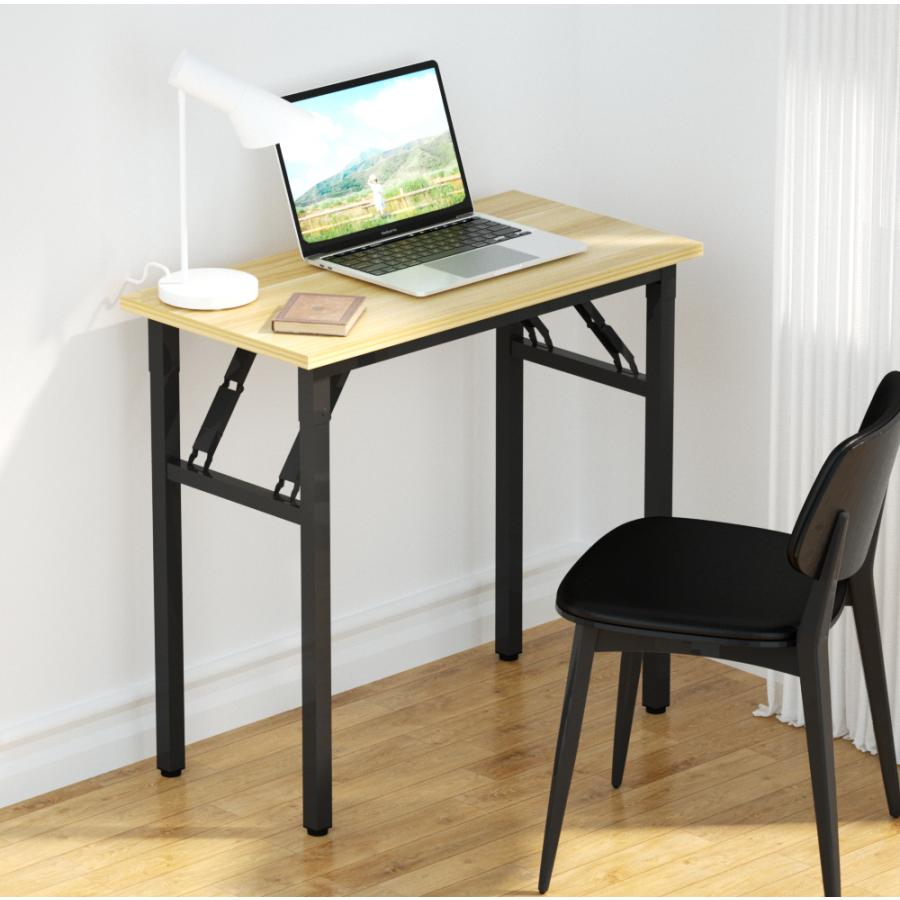 折りたたみ デスク 80cm パソコンデスク テーブル 完成品 勉強机