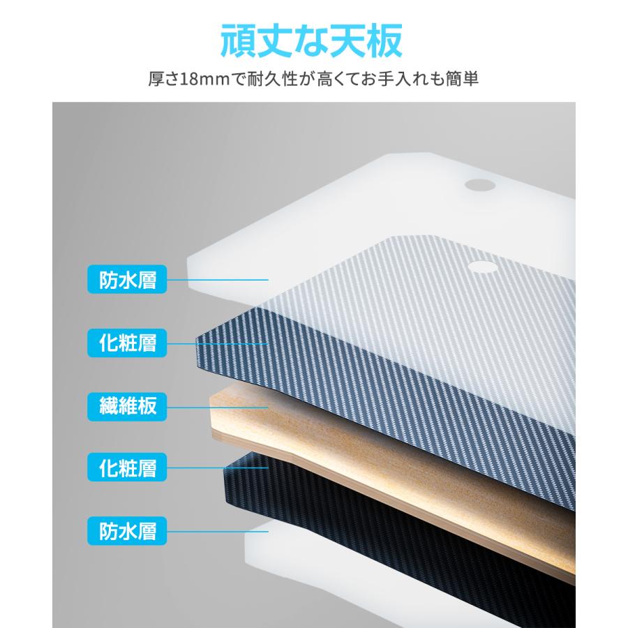 デスク パソコンデスク 120cm 60cm ゲーミングデスク PCデスク オフィスデスク おしゃれ 黒 ブラック カーボン調 | ブランド登録なし | 01