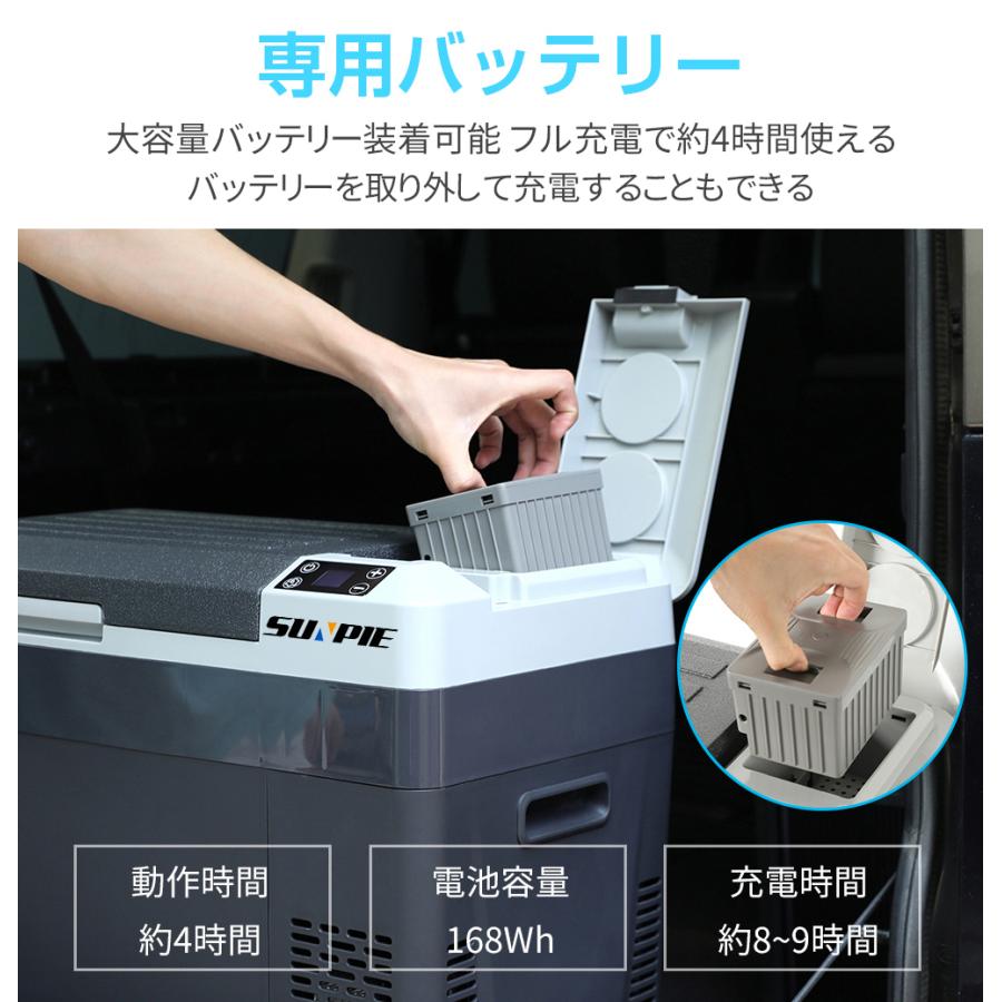 ポータブル 冷凍庫 車載冷蔵庫 バッテリー内蔵 30L ポータブル 冷凍冷蔵庫 1年保証 -22℃〜10℃ミニ冷蔵庫 PSE認証済み