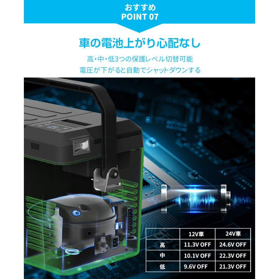 ポータブル 冷凍庫 車載冷蔵庫 小型 9L ポータブル 1年保証 -20℃〜10℃ ミニ冷蔵庫 急速冷凍｜sunpie｜09