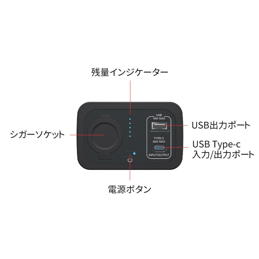 ポータブル電源 車載冷蔵庫用バッテリー 222Wh ポータブル冷蔵庫用