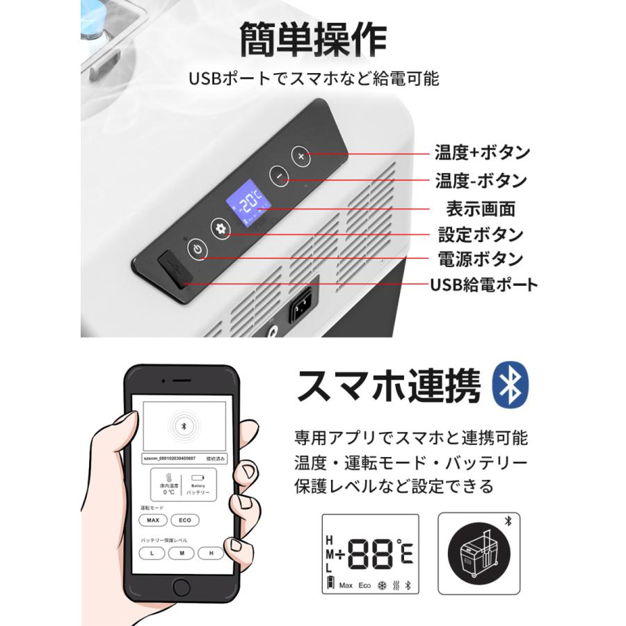 車載冷蔵庫 バッテリー内蔵 30L ポータブル 冷凍冷蔵庫/バッテリー付属 ポータブル 冷凍庫 車載冷蔵庫 バッテリー内蔵 30L 冷凍冷蔵庫 1