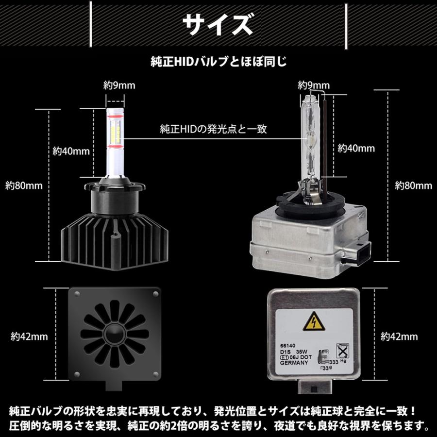 Led ヘッドライト D2c D2r D2s D4c D4r D4s 車検対応 Hid交換 純正同形状 片方4100lm 簡単ポン付け 加工不要 2年保証 Serised Sunpie 通販 Yahoo ショッピング