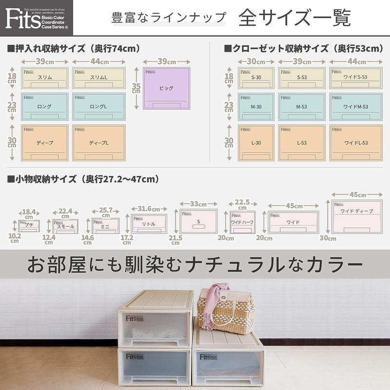 天馬 耐久性に特化した収納ケース フィッツケース 小物用 たわみにくい衣装ケース 引き出し 1個ずつ増やせて便利 色 カプチーノ サイズ ミ