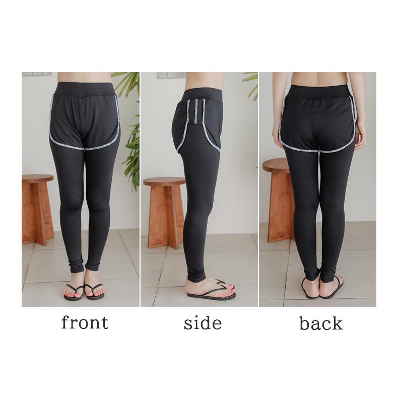 ラッシュガード 3点セット レディース レギンス ショートパンツ 上下  体型カバー UVカット 紫外線対策 日焼け防止 パーカー ゆったり 長袖 おしゃれ |  | 10