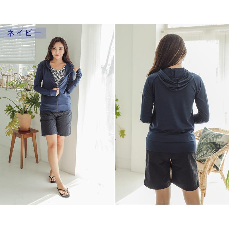 ラッシュガード 4点セット レディース 水着セット 体型カバー UVカット 紫外線対策 日焼け防止 パーカー 水陸両用 上下 長袖 ゆったり おしゃれ かわいい |  | 16