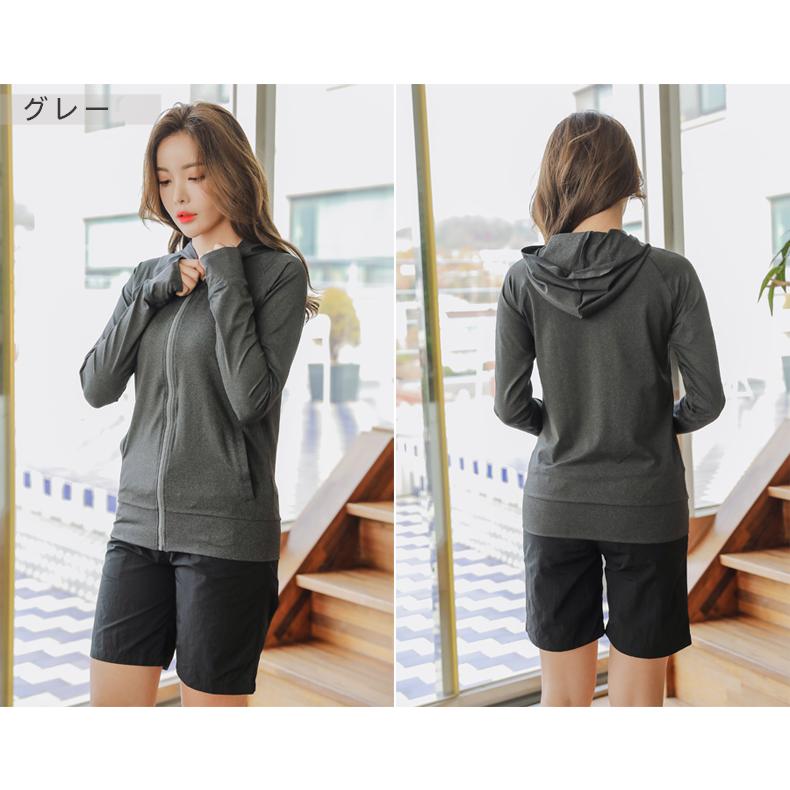 ラッシュガード 4点セット レディース 水着セット 体型カバー UVカット 紫外線対策 日焼け防止 パーカー 水陸両用 上下 長袖 ゆったり おしゃれ かわいい |  | 12