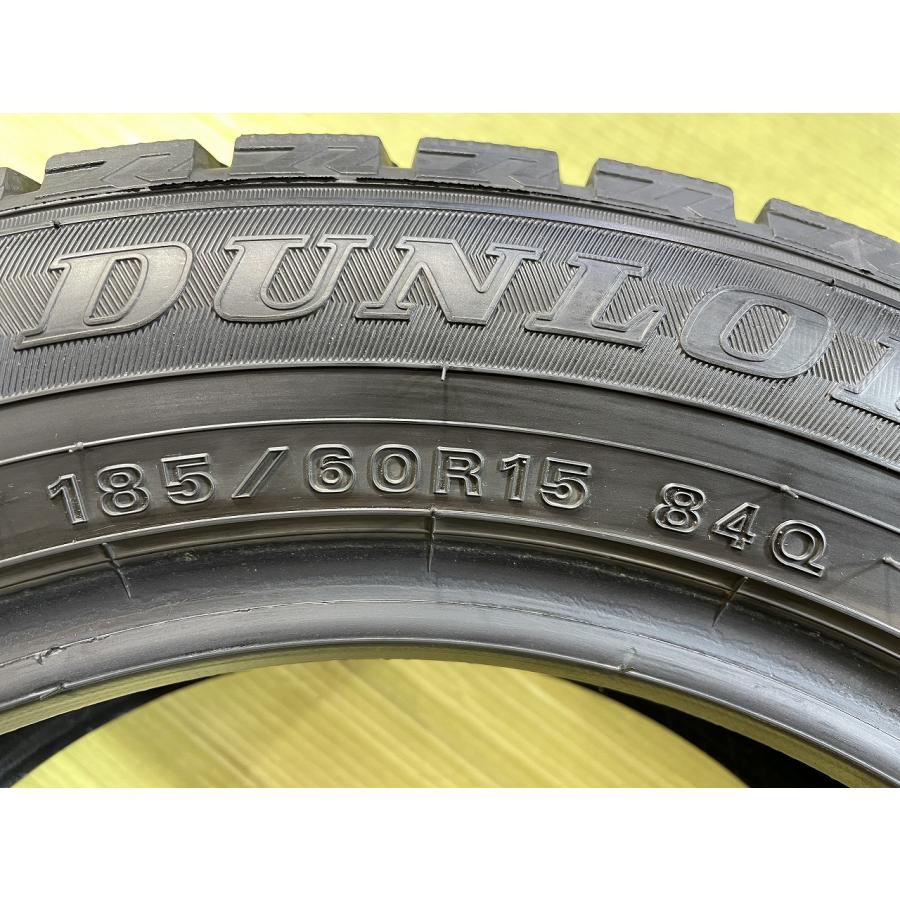 ダンロップ WINTER MAXX WM02 185/60R15 84Q★9分山 2021年 4本 中古 スタッドレス【青森発 送料無料】AOM-A0294★冬の画像