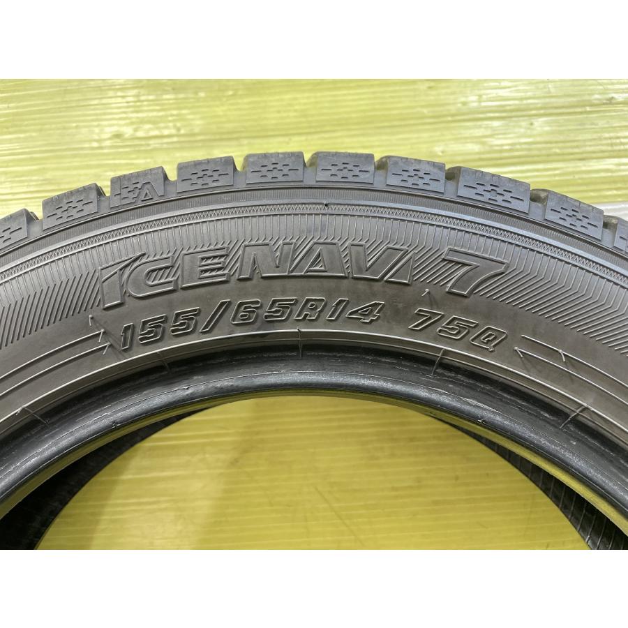 グッドイヤー ICENAVI 7 155/65R14 75Q★8.5分山 2022年製 4本 中古 スタッドレス【青森発送料無料】AOM-A0477★冬_8